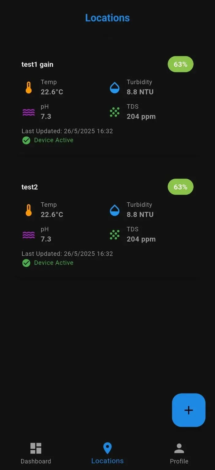 Aqua Sense water monitoring screenshot 4