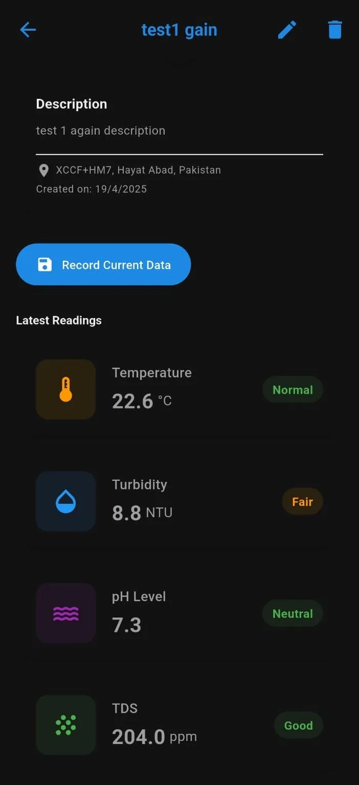 Aqua Sense water monitoring screenshot 5
