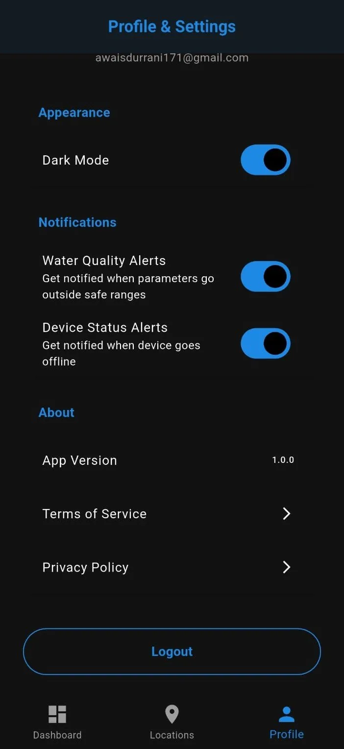 Aqua Sense water monitoring screenshot 7