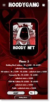 HoodyGang NFT minting site screenshot 2