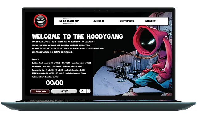 HoodyGang NFT minting site screenshot 4