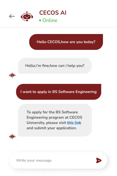 University AI assistant screenshot 3